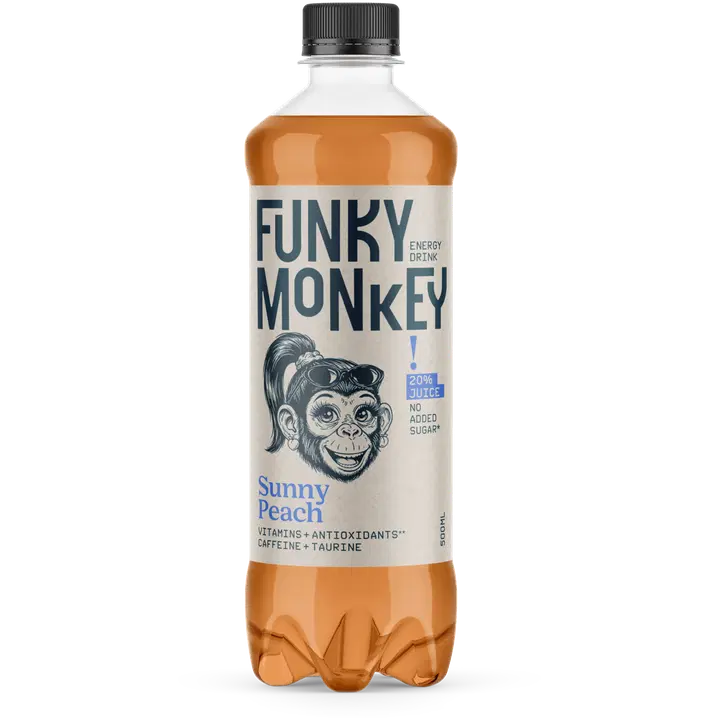 FUNKY MONKEY Sunny Peach energiajuoma 500 ml
