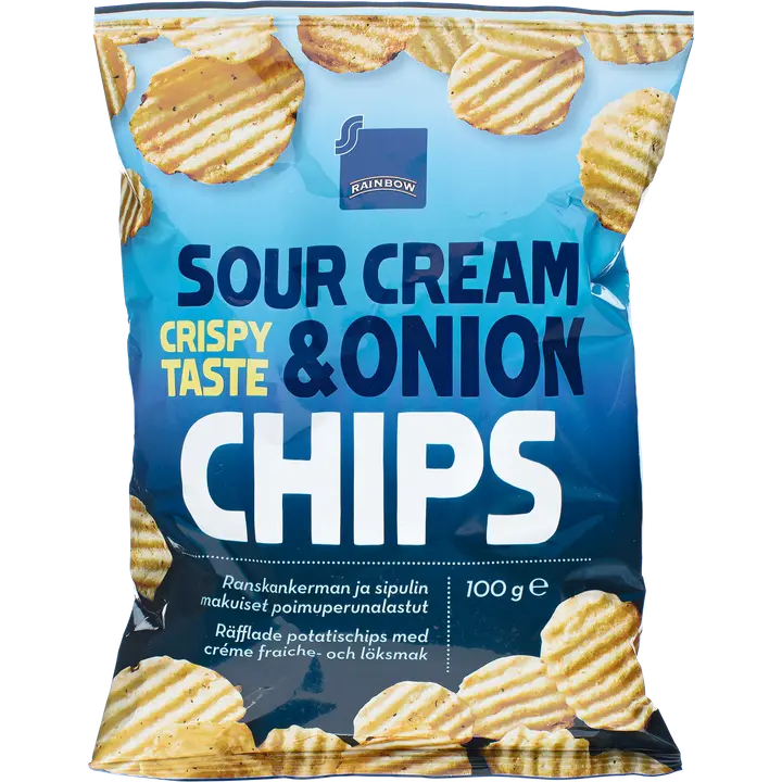 Rainbow Sour Cream & Onion poimuperunalastut 100 g