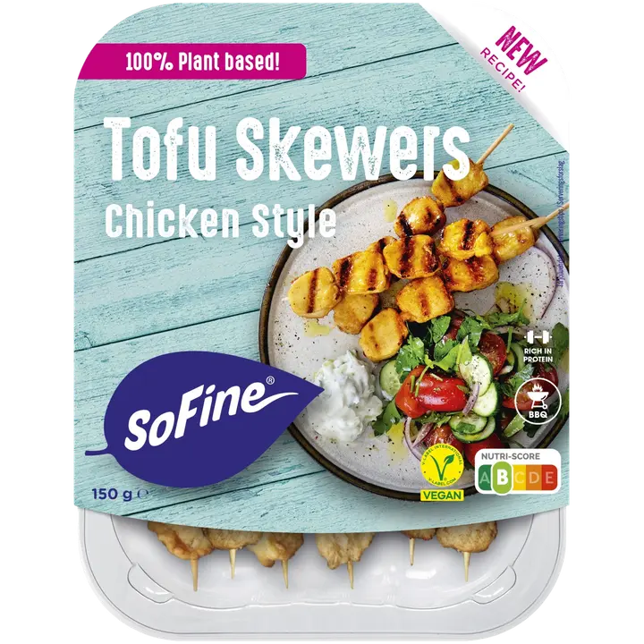 SoFine Tofu Skewers chicken style vartaat vegaaninen 150g