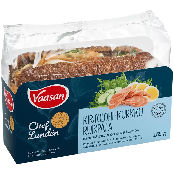 Chef Lunden Vaasan Kirjolohi-kurkku Ruispala 155g