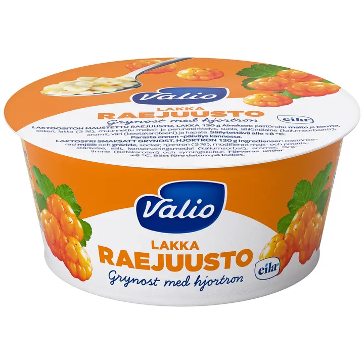 Valio raejuusto lakka 130 g laktoositon