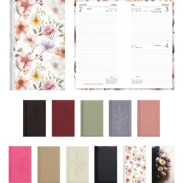 Kalendermärkmik päev b6, kõvaköde, fashi