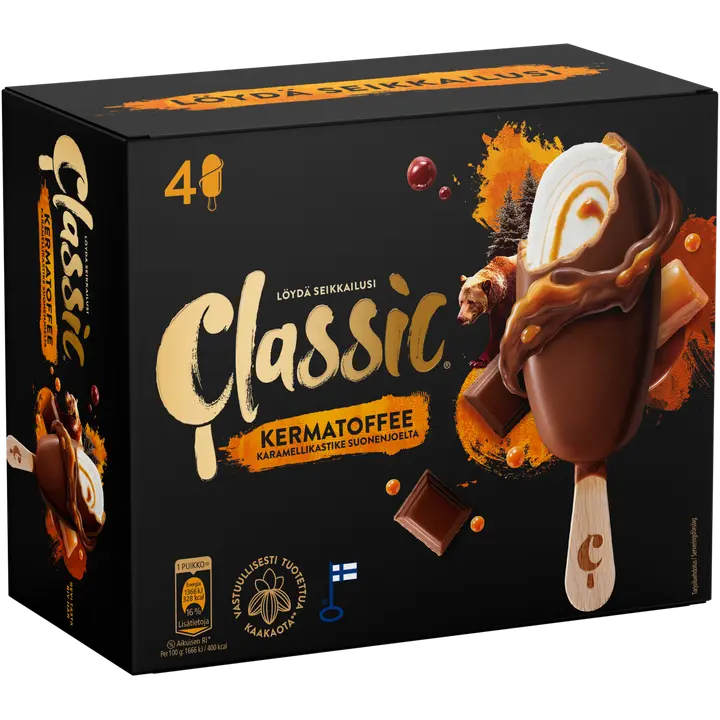 Classic Kermatoffee kermajäätelöpuikko monipakkaus 4x82g