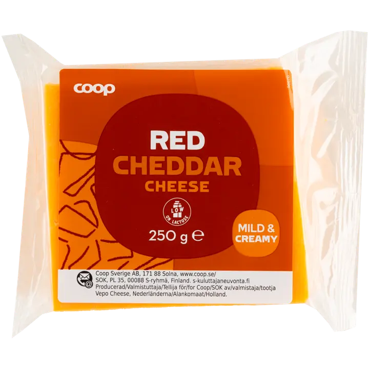Coop punainen cheddarjuusto 250 g