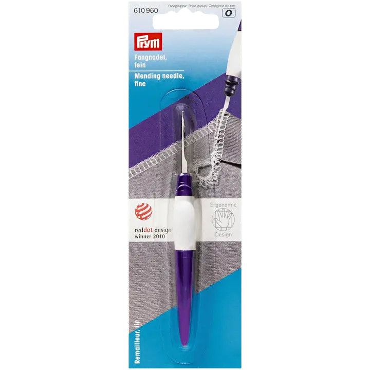 Prym läppäkoukku päättelyyn ja lankapakojen korjaamiseen.