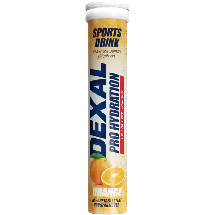 Dexal Pro Hydration appelsiini+C+B6+B12 poretabletti 18kpl ravintolisä