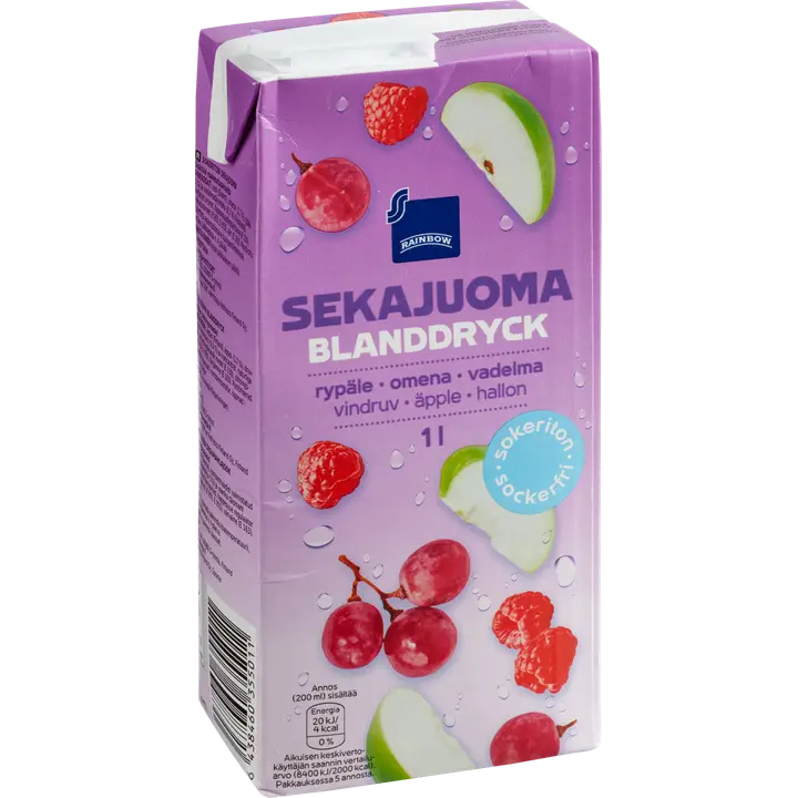 Rainbow sokeriton sekajuoma 1l
