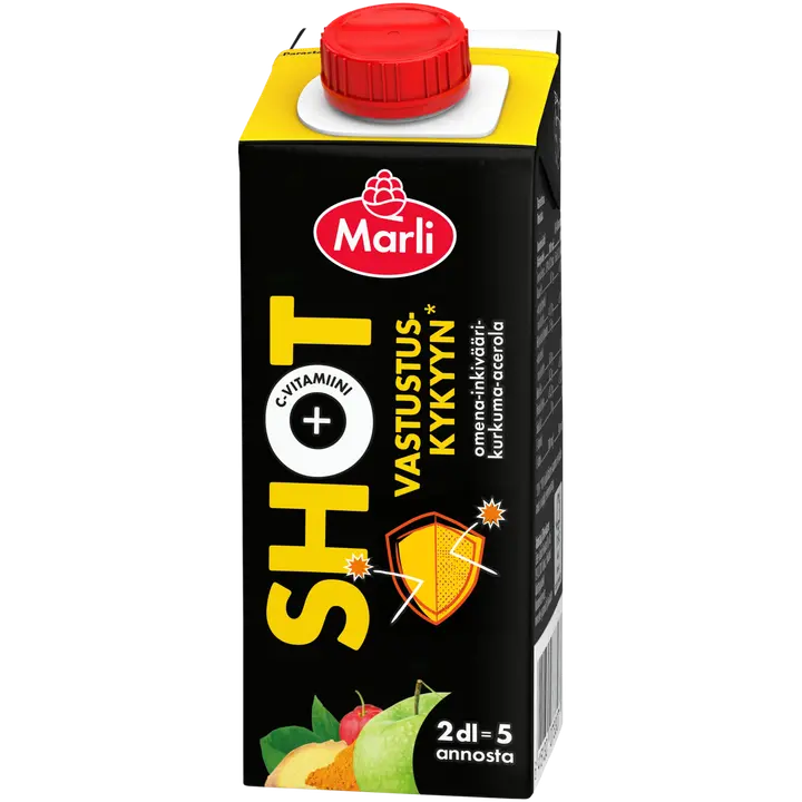 Marli Shot Omena-acerola-inkivääri-kurkuma + C-vitamiini 2 dl