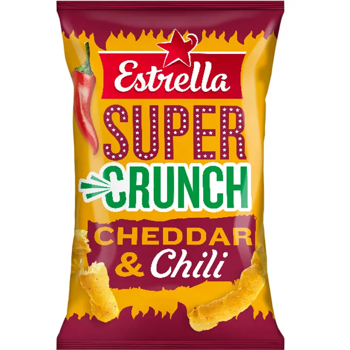 Estrella Super Crunch Cheddar & Chili juustonaksu 175g