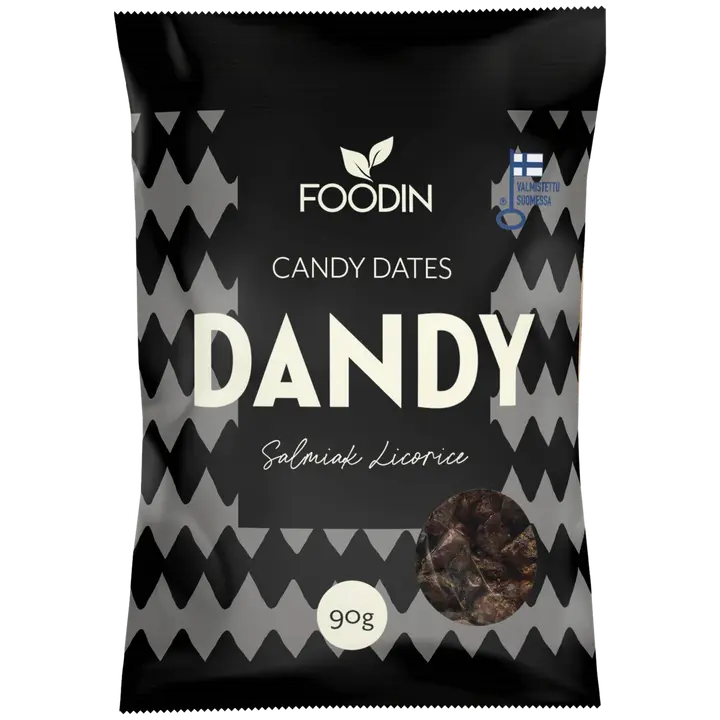 Foodin Dandy Candy dates Salmiak Liquorice 90g