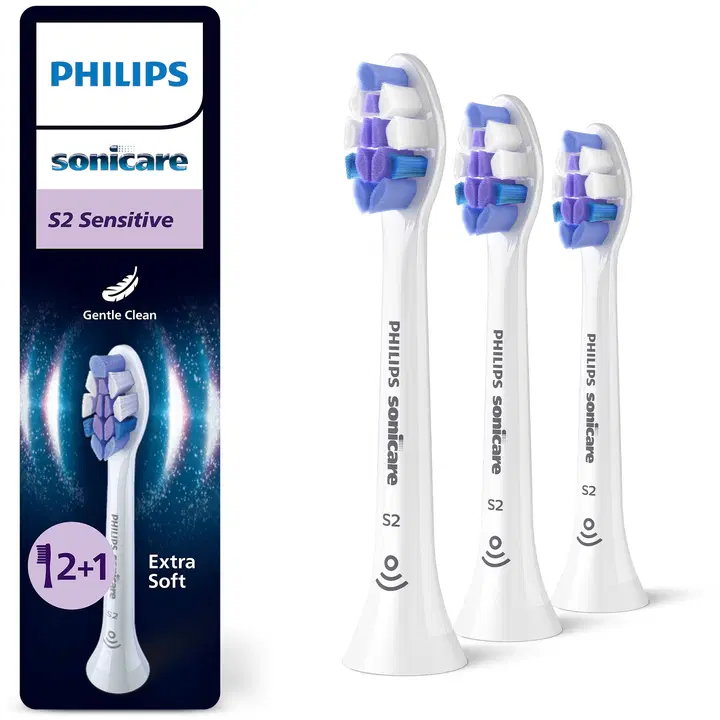 Philips Sonicare S2 Sensitive vaihtoharjat 3 kpl/pakkaus, HX6053/87
