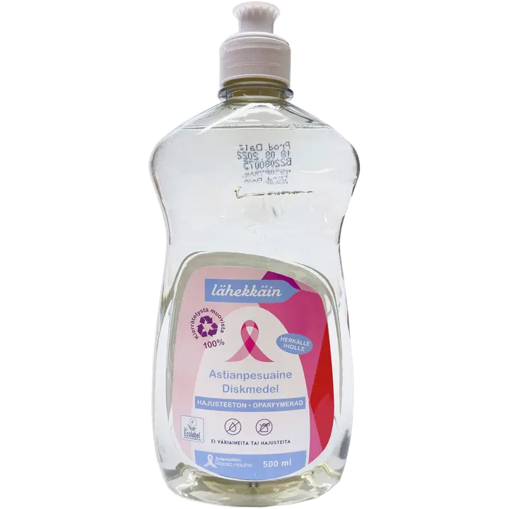 Roosa nauha astianpesuaine 500 ml herkälle iholle