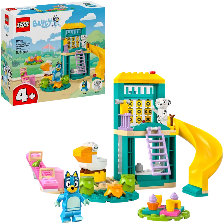 LEGO Bluey 11201 Blueyn ja Katin hupihetket leikkikentällä