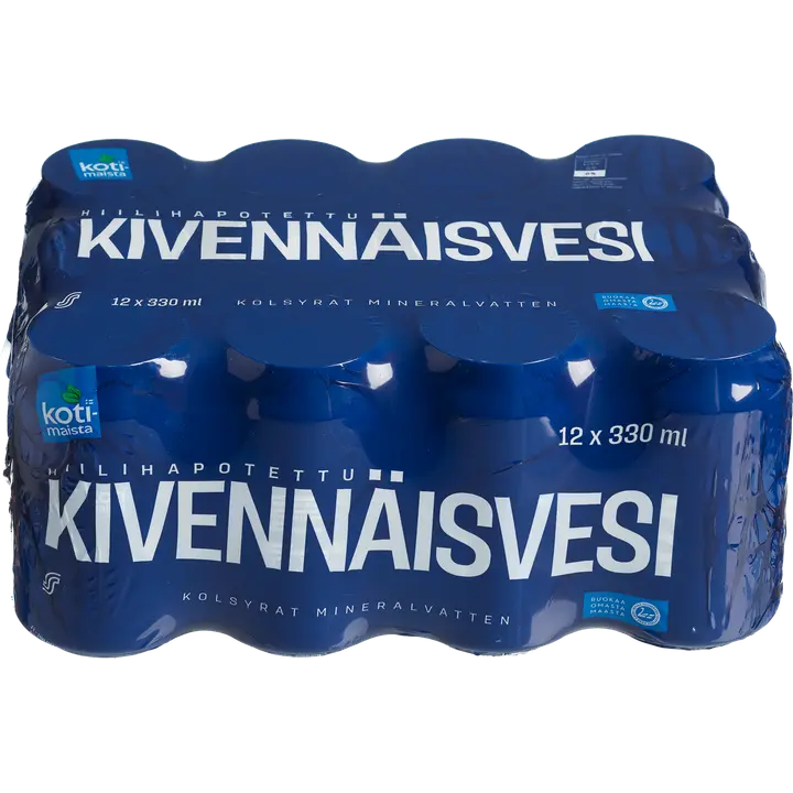 12 x Kotimaista Hiilihapotettu kivennäisvesi 0,33l
