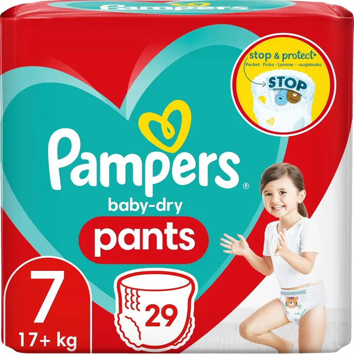 Pampers 29kpl Baby Dry Pants S7 17+ kg housuvaippa