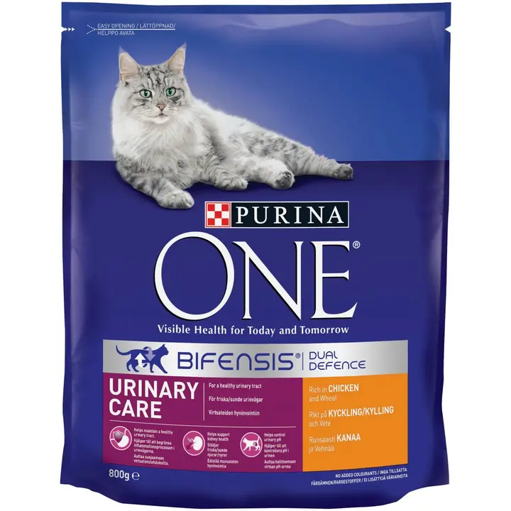Purina ONE 800g Urinary Care Runsaasti Kanaa ja Vehnää kissanruoka