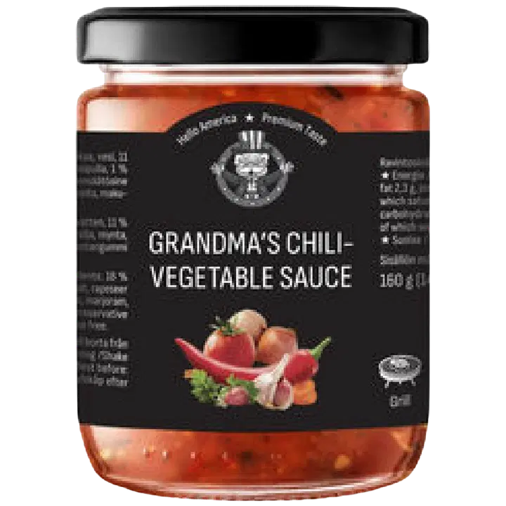 Hello America Grandma's Chili-Vegetable Sauce 160 g