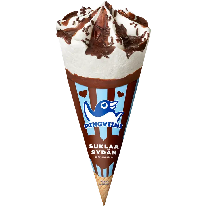 Pingviini Suklaasydän jäätelötuutti 106g/190ml
