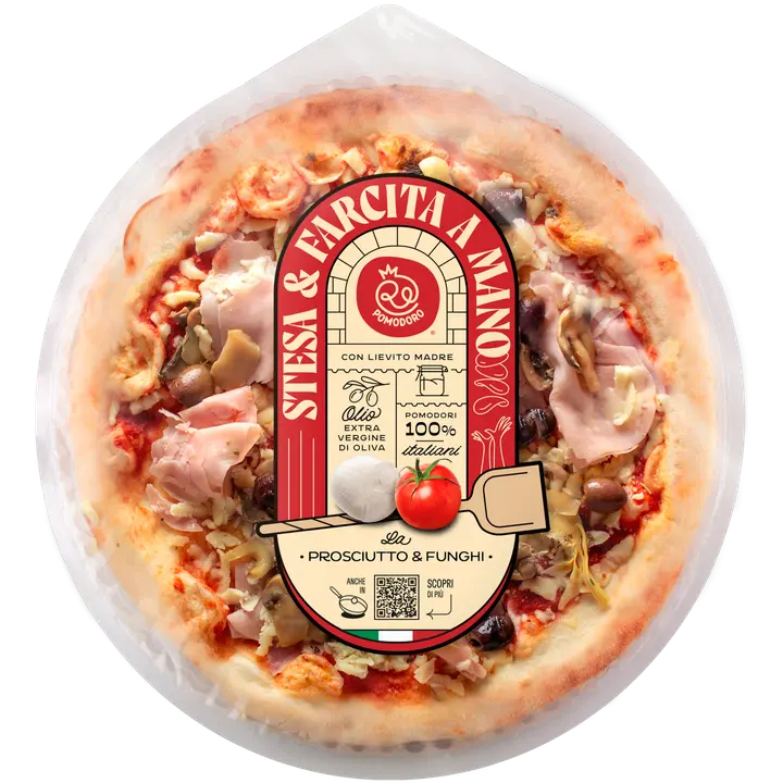 Re Pomodoro Pizza Prosciutto Funghi kinkku-herkkusienipizza 400g