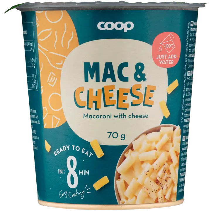 Coop pasta-ateriakuppi Mac and Cheese 70 g