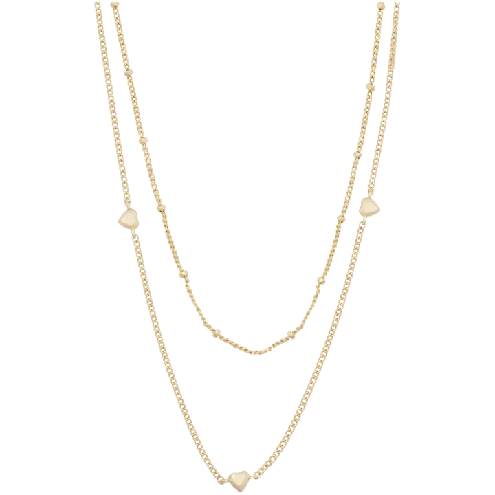 SNÖ of Sweden Lovely tuplaketju kaulakoru 40 cm kulta