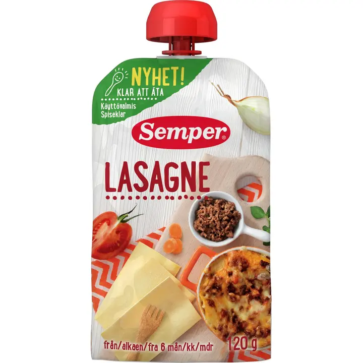 Semper Lasagne lastenateria 6kk 120g