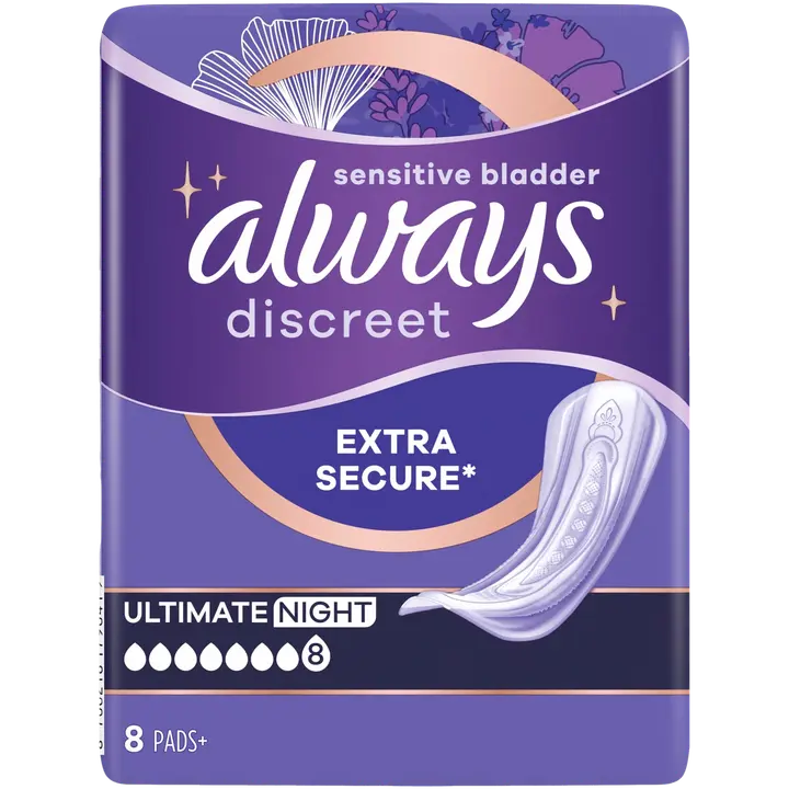 Always Discreet Ultimate Night 8kpl inkontinenssiside