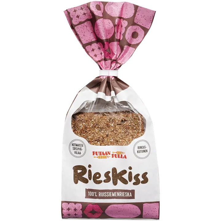 PutaanPulla RiesKiss 100 % Ruissiemenrieska 6 kpl/210g täysjyväruis siemenrieskapalat