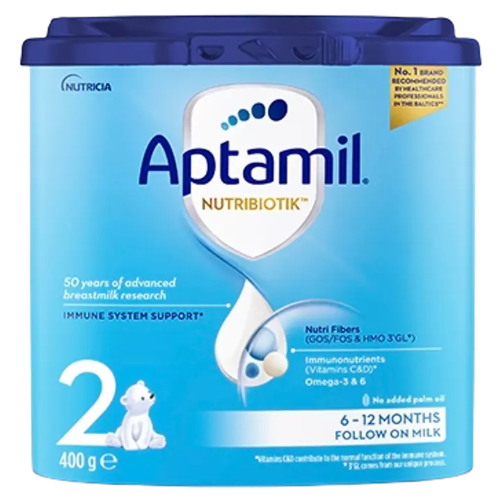 Aptamil® NUTRIBIOTIK™ 2 piimal põhinev imiku jätkupiimasegu alates 6 kuust, 400g
