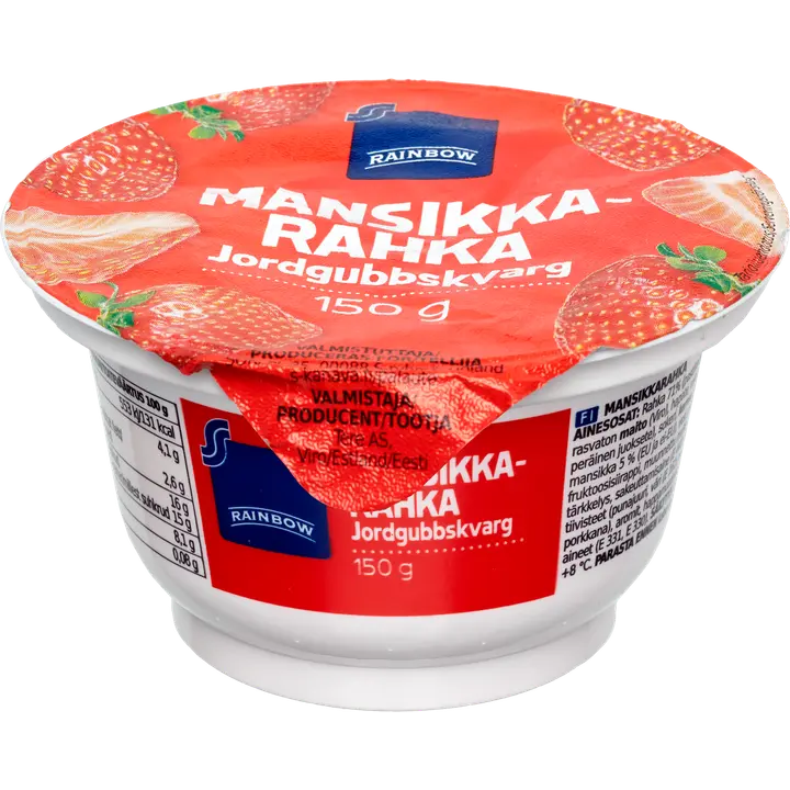 Rainbow 150g mansikkarahka 4%