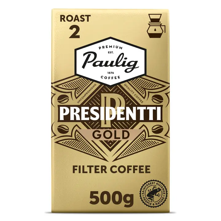 Paulig filtri- ja presskannukohv Presidentti Gold 500 g