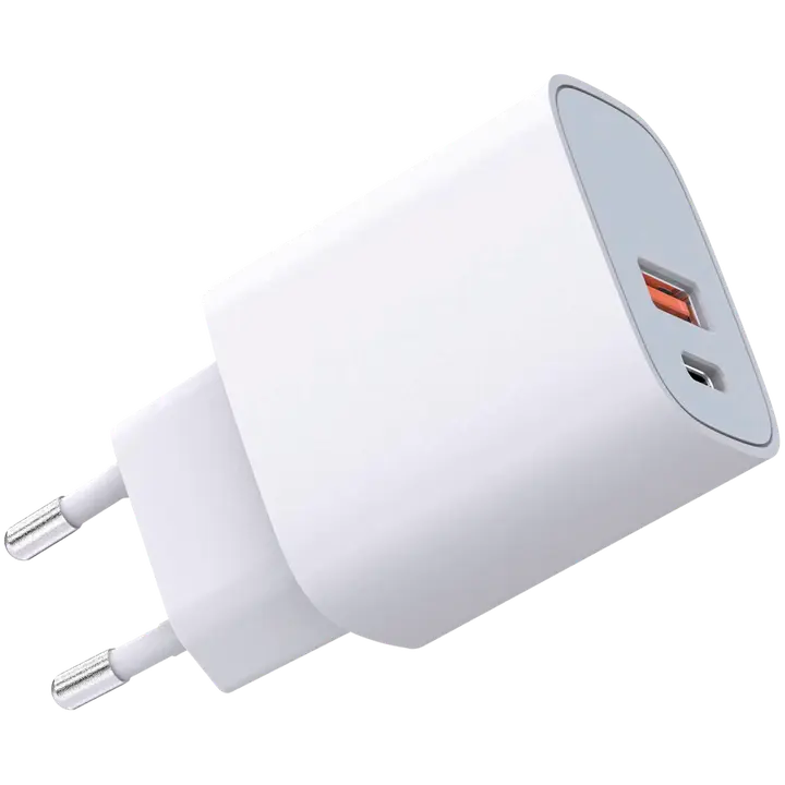 Airam 2-os. 20W USB-A+USB-C latauspistoke IP20