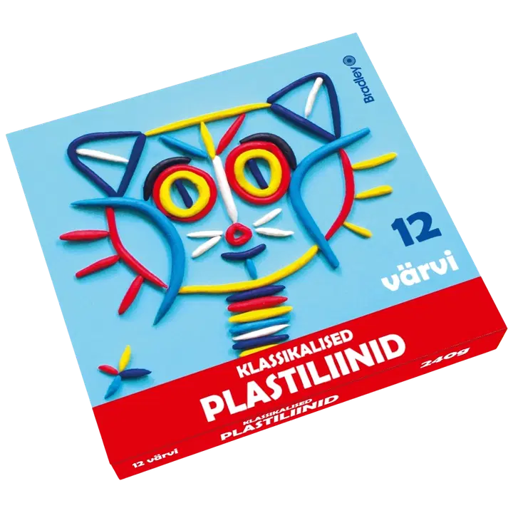 Plastiliin 12 värvi, 240g, klassikaline