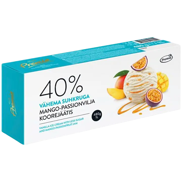 Premia mango-passionvilja jäätis, 480 g/1l