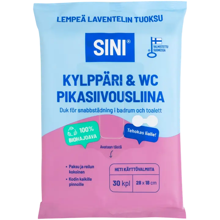 SINI WC & Kylppäri kostea pikasiivousliina 30 kpl