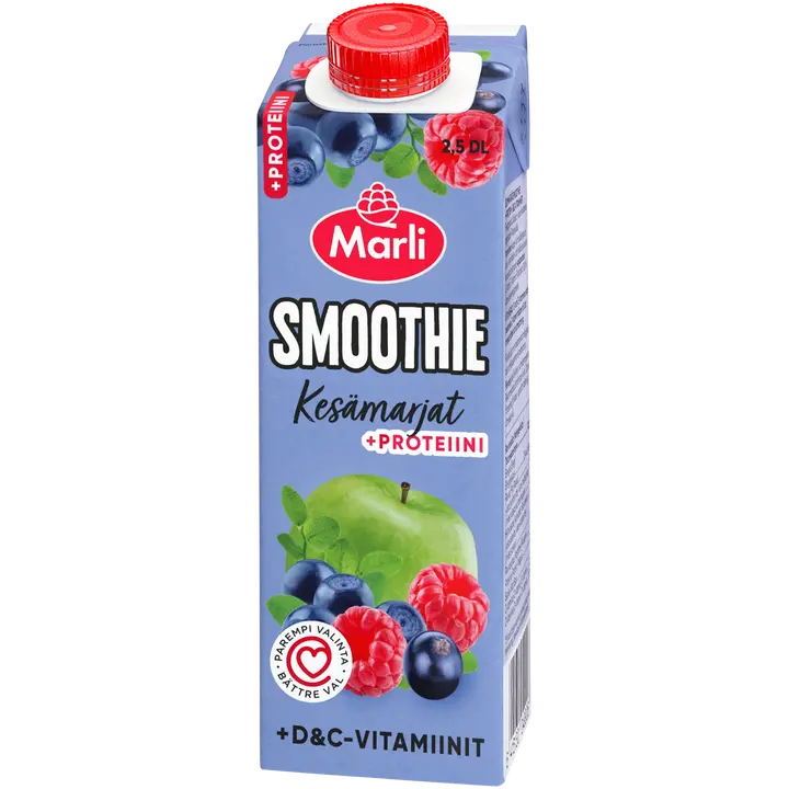 Marli Smoothie kesämarjat+D&C -vitamiinit ja proteiini 2,5 dl