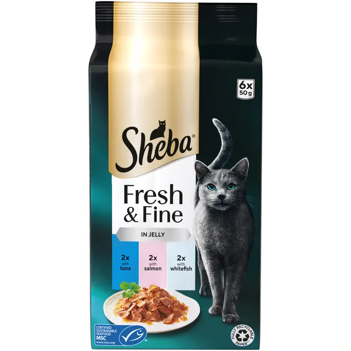 Sheba Fresh&Fine Kalalajitelma hyytelössä MSC 6x50g