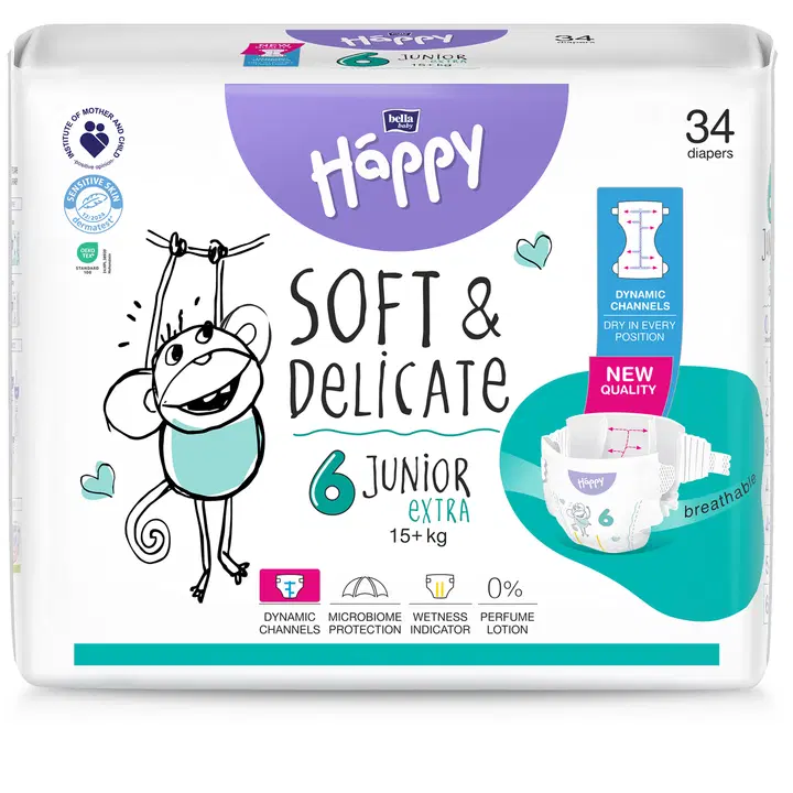 Happy Diapers Bella Junior Extra 6 teippivaippa 34 kpl 15+ kg
