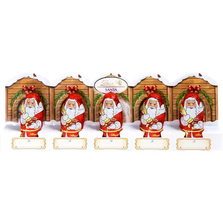 Lindt Mini SANTA maitosuklaakuvio 5x10g
