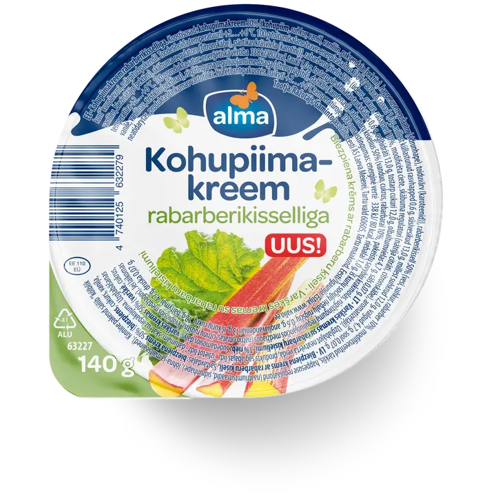 Alma kohupiimakreem rabarberikisselliga 140g
