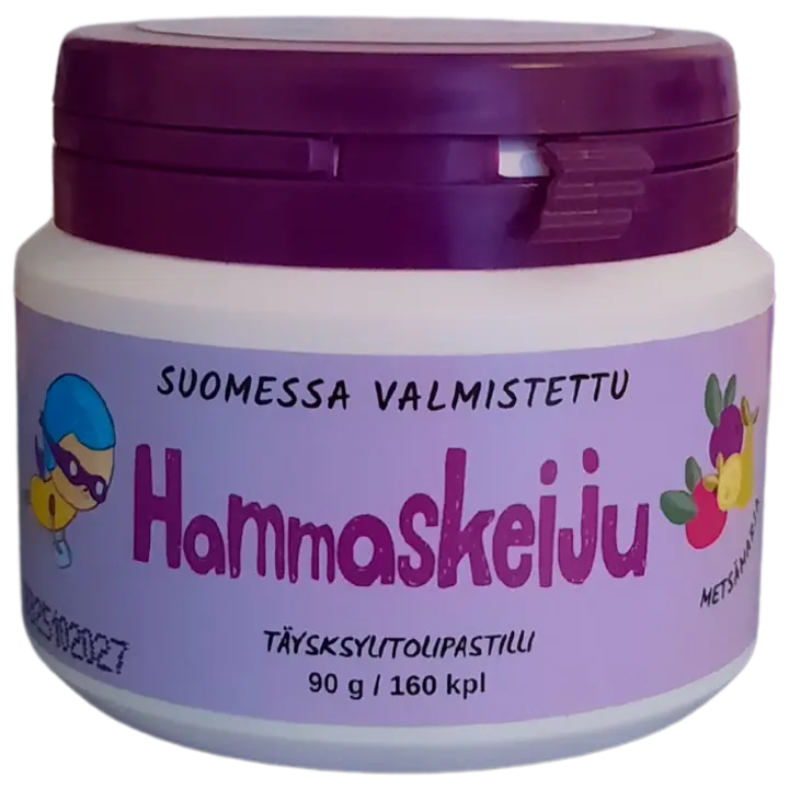 Hammaskeiju kotimainen täysksylitolipastilli metsämarja 90 g