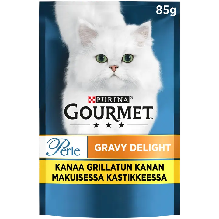 Gourmet Perle Gravy Delight kassitoiduvalik kanaliha, grillkana 85g