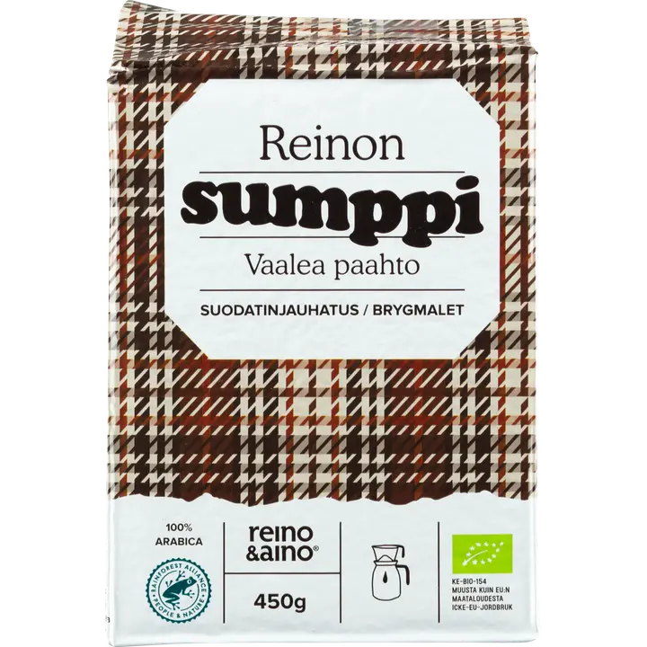 Reino&Aino Reinon Sumppi kahvi vaalea suodatinjauhatus 450g luomu RFA
