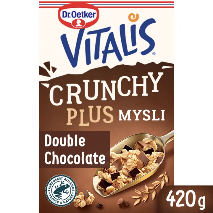 Dr. Oetker Vitalis Crunchy Plus Double Chocolate mysli 420g