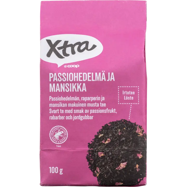 Xtra passiohedelmä ja mansikka irtotee 100 g