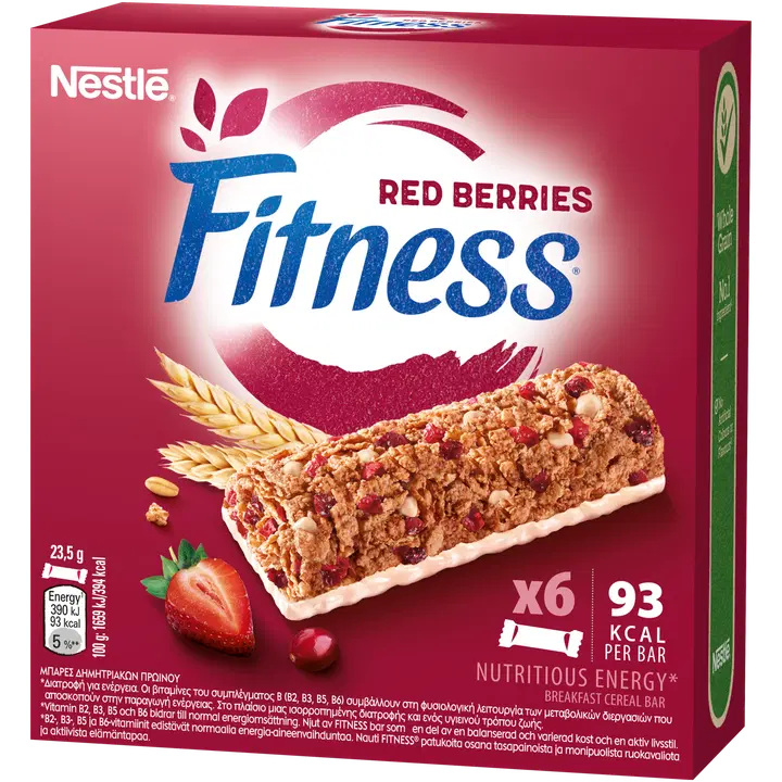 Fitness 6x23.5g Red Berries viljapatukka