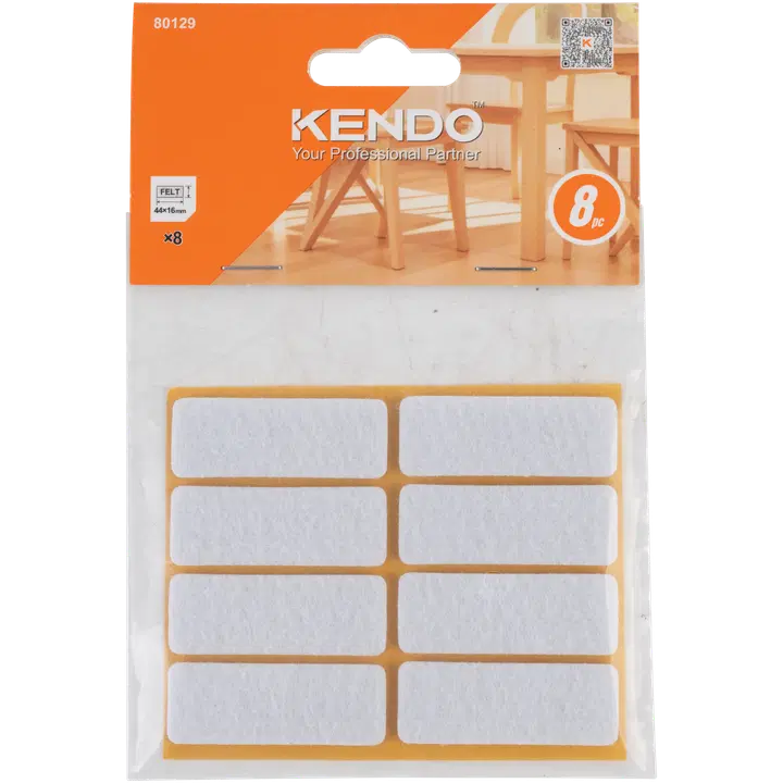 Kendo huopatassu 16 x 44 mm 8 kpl, valkoinen