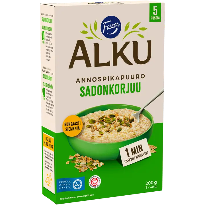 Fazer Alku Sadonkorjuu annospikapuuro 200 g (5 x 40 g)