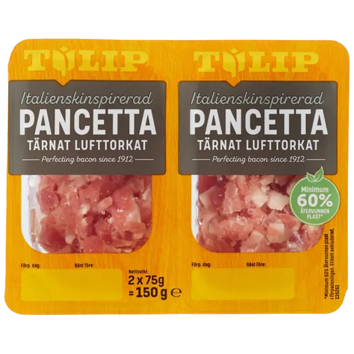 Tulip Pancetta, ilmakuivattu ja kuutioitu 2x75g