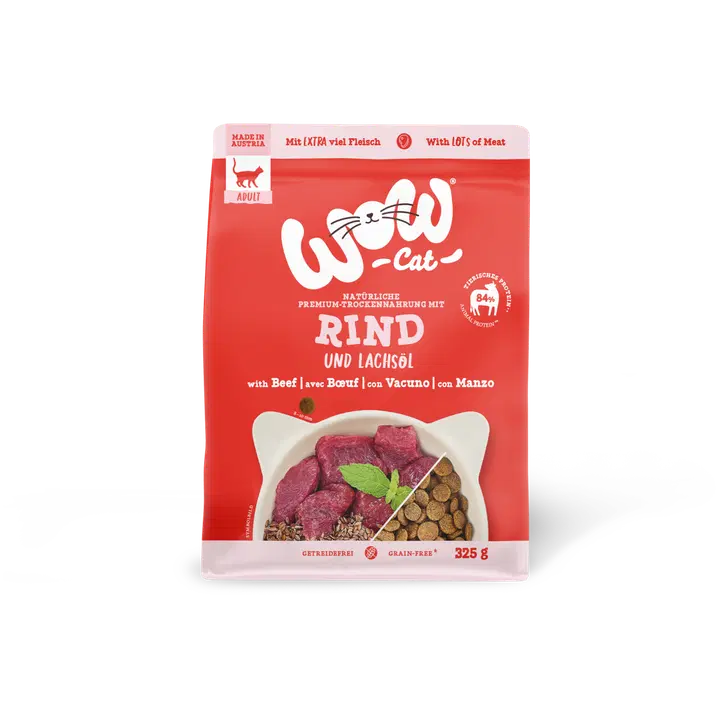 WOW CAT DRY FOOD ADULT Nöt 325 g